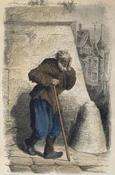 Bettler, nach Jacques Callot, graviert von Adrien Lavieille
